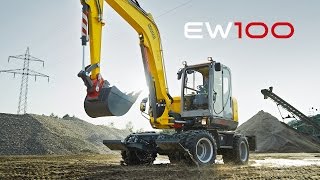 Wacker Neuson Wheeled Excavator EW100 [upl. by Aihsenyt]