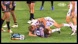 sam burgess 2 massive hits in the 2010 allstars indigenous game [upl. by Lareneg]