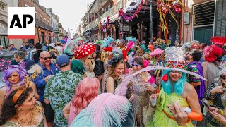 Mardi Gras 2024 Fat Tuesday brings end to carnival season in New Orleans [upl. by Aicilra]