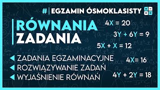 ZADANIA Z RÓWNAŃ 🧮 Najlepsze metody ✅️  Egzamin Ósmoklasisty 2025 [upl. by Feldman]