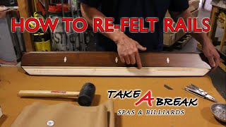 Felting Rails  No Music How to install Cloth on Pool Table Rails [upl. by Notsehc]