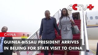 GuineaBissau President Arrives in Beijing for State Visit to China [upl. by Ardnalahs]