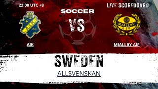 AIK VS Mjallby AIF SWEDEN Allsvenskan LIVESCORE [upl. by Camella]