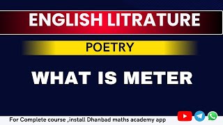 What is Meter in Poetry  English Literature [upl. by Quarta]