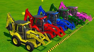 Transporting Grass Loading With Cat Backhoe Loaders Farming Simulator 22 Cat Loader 2 [upl. by Marnia]