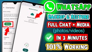 WhatsApp Chat Backup and Restore 2024  How To Restore WhatsApp Messages On Android [upl. by Ttirrem]