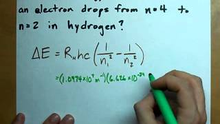 Energy Released ΔE for electron in Hydrogen Atom [upl. by Sone]