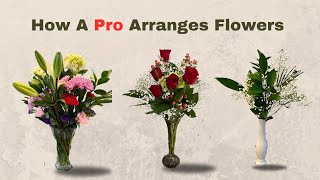 How Painter Arranges Flowers in a Vase  Flower Arranging is art [upl. by Anoyet671]