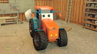 trattore per bambini  usi del trattore  veicoli per bambini  bambini trasportano video  Tractor [upl. by Tatum343]