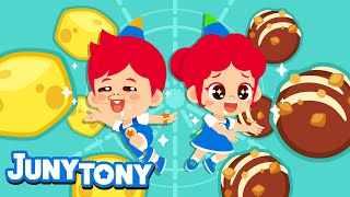 Cheese ChocoChocolate  Cheese vsChocolate  Lets Sing Along  Best Songs for Kids  JunyTony [upl. by Pietje]