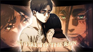 🕊️ Erens Death 🕊️  Set Fire To The Rain  AOT ◂ 𝙰𝙼𝚅 ∫ 𝙴𝙳𝙸𝚃 ┆▸ 4K [upl. by Thekla]