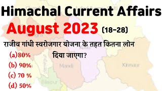 Himachal Current Affairs August 2023 HP CURRENT AFFAIRS AUGUST 2023 HPPSC [upl. by Raleigh675]