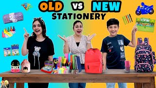 OLD VS NEW STATIONERY CHALLENGE  Family Comedy Challenge  Back To School  Aayu and Pihu Show [upl. by Cyna361]