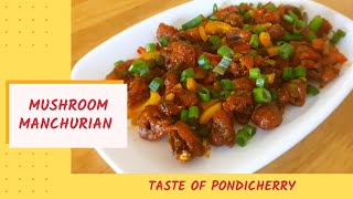 Mushroom Manchurian  Champignon Manchurian  காளான் மஞ்சூரியன் [upl. by Alrzc]