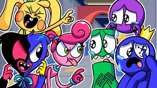 BLUE Vs HUGGY WUGGY 🎤 FNF Rainbow Friends Vs Poppy Playtime Animation [upl. by Arica]