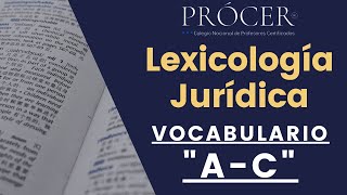 1 Lexicología Jurídica AC [upl. by Riedel]