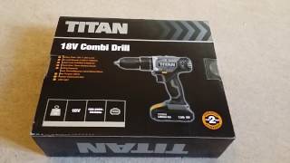 Titan TT1699COM 18V cordless combi drill unboxing [upl. by Tekcirk817]