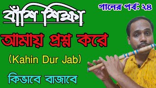 Amay Prashna Kare Neel Dhrubatara  Kahin Door Jab Din Dhal Jaye  Flute tutorial [upl. by Atiek625]