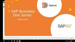 SAP Business One Sales Order [upl. by Eisen]