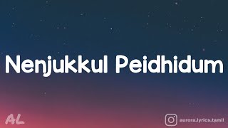 Vaaranam Aayiram  Nenjukkul Peidhidum Song  Lyrics  Tamil [upl. by Verney]