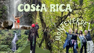 Weekend trip to MONTEVERDE Costa Rica 🌿🦥🦋🦎 cloudforest ziplining and waterfalls🤍✨ [upl. by Ettennahs]