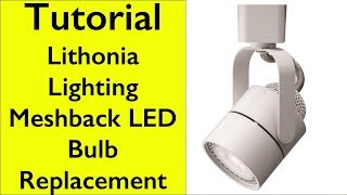 Tutorial How to replace GU10 bulb in Lithonia Lighting Meshback Track Head [upl. by Tsiuqram]