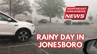 Severe weather leaves damage power outages in Jonesboro [upl. by Anikram888]