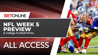 NFL Week 5 Preview College Football Conference Matchup Picks  BetOnline All Access [upl. by Tuneberg]