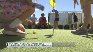 Peter Malnatis yellow golf ball takes on greater meaning at the Memorial [upl. by Eirehs]