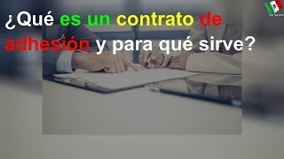 ¿Qué es un contrato de adhesión y para qué sirve [upl. by Anayad]