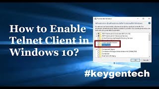 How to enable the Telnet Client in Windows 7810in hindi [upl. by Brozak]