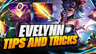 EVELYNN TIPS AND TRICKS YOU NEED TO ESCAPE LOW ELO  CHALLENGER GUIDE [upl. by Xanthe]