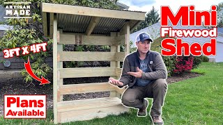 How To Build A Small Firewood Storage Shed  Fire Pit Wood Storage  DIY Firewood Shed [upl. by Swamy816]