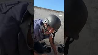 Journalists take cover as Israeli soldiers point weapons at them in occupied West Bank [upl. by Lecia616]