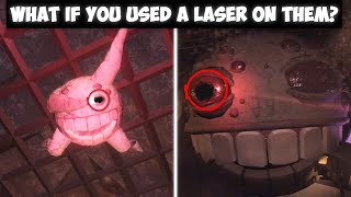 What happens if you use a LASER on GRUMBLE and GIGGLE DOORS FLOOR 2 [upl. by Ahsitahs515]