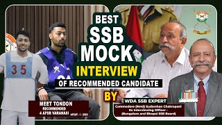 🔥धमाकेदार Best SSB Mock Interview of Recommended Candidate  Best NDASSB Coaching in Lko IndiaWDA [upl. by Nonohcle]