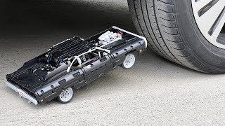 Dom’s Dodge Charger VS CAR – Lego Technic CRASH Test EXPERIMENT CAR  Fast amp Furious [upl. by Ahsinoj]