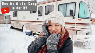 HOW WE WINTER CAMP IN OUR RV Montana Snow Storm Tips amp Tricks  S1E5 [upl. by Renell325]