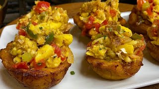 Plantain Cups with Ackee amp Saltfish [upl. by Eirene]