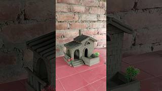 Beautiful miniature clay house making  clayhouse mudhouse craft [upl. by Isacco]