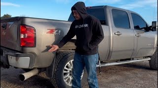 I STRAIGHT PIPED MY DURAMAX WITH A 5quot EXHAUST DPF DELETE AND REMOVAL OF DEF TANK ON DURAMAX LML [upl. by Nylzzaj]