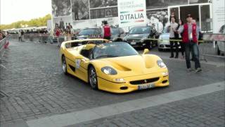 Yellow Ferrari F50 Hard WheelSpin Sound [upl. by Haym]