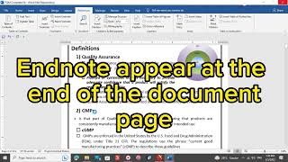 How To Add Footnote amp Endnote in MS Word  Referencing in Microsoft Word 2016 endnote word [upl. by Pollux]