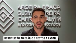 Restituição ao erário e restos a pagar [upl. by Eileme426]