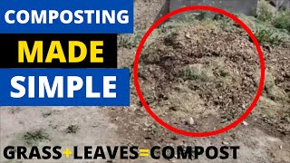 How to compost with grass and leaves  EASY [upl. by Blen]