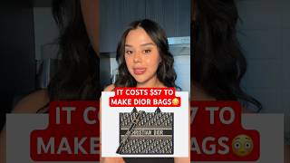 YOUR DIOR BAG COSTS 57 TO MAKE dior armani [upl. by Licko963]