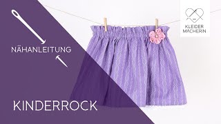 Dirndlrock Kinder nähen  Im Partnerlook mit der Mama quotKinderrock FLOWERYquot [upl. by Duarte281]