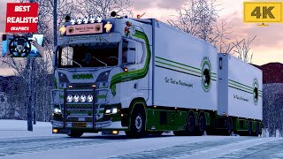 ETS2Reshade Scania V8 Patrick Vd Hoeven Realistic Driving Kirkenes Route [upl. by Biddie]