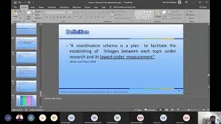 Lecture 4 Research Conceptualization and Operationalization Part 4 Coordination Schema [upl. by Dnalon]