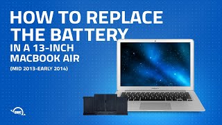 How to Replace the Battery in a 13inch MacBook Air Mid 2013  Early 2014 [upl. by Jordanna234]